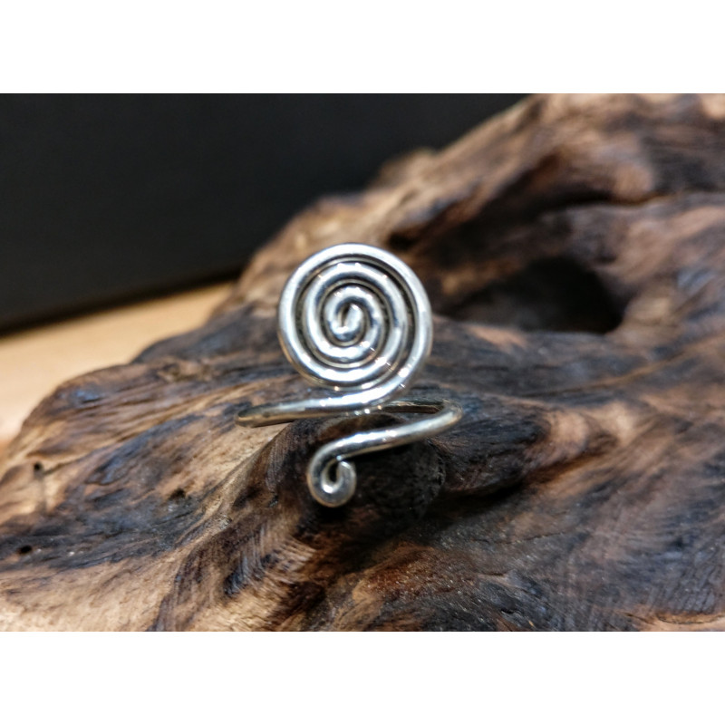 Anello spirale argento on sale