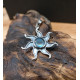 CIONDOLO A FIORE CON LABRADORITE REALIZZATO IN ARGENTO 925