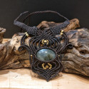 COLLANA LABRADORITE MACRAME