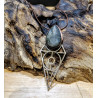 CIONDOLO IN LABRADORITE, OTTONE RAME