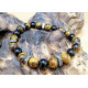 BRACCIALE OCCHIO DI TIGRE OSSIDIANA TAGLIA L