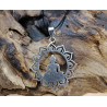 CIONDOLO IN OTTONE ARGENTATO CON BUDDHA