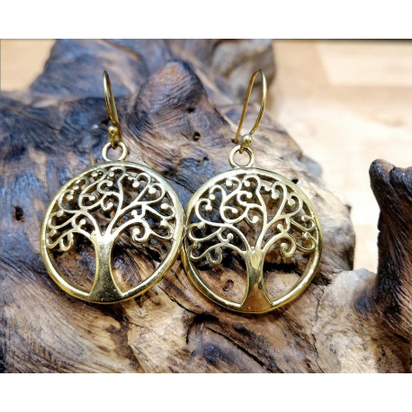 Orecchini A Perno Albero Della Vita 10,6 Mm Oro Giallo 333 (8kt) - NKlaus 13115