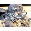 BRACCIALE REGOLABILE ACCIAIO CON CUORE