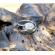 ANELLO REGOLABILE CON FOGLIA E LABRADORITE IN ARGENTO