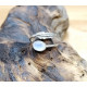 ANELLO REGOLABILE CON FOGLIA E LABRADORITE IN ARGENTO