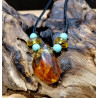 COLLANA AMBRA MACRAME'