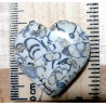 CABOCHON A CUORE CORALLO FOSSILE