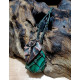 COLLANA FOGLIE RAME E MALACHITE