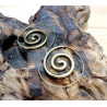 ORECCHINI ETNICI IN OTTONE A SPIRALE