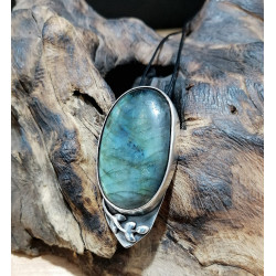 COLLANA IN LABRADORITE E ARGENTO