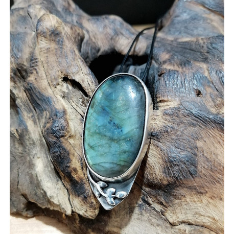 COLLANA IN LABRADORITE E ARGENTO