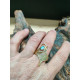 ANELLO IN OTTONE CON LABRADORITE BIANCA