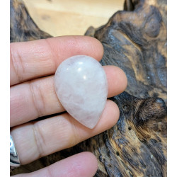 CABOCHON A GOCCIA QUARZO ROSA