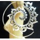 ORECCHINI IN OTTONE ARGENTATO A SPIRALE