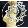ORECCHINI IN OTTONE ARGENTATO A SPIRALE