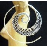 ORECCHINI IN OTTONE ARGENTATO A SPIRALE PICCOLA