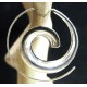 ORECCHINI IN OTTONE ARGENTATO A SPIRALE