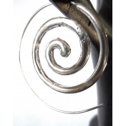 ORECCHINI IN OTTONE ARGENTATO A SPIRALE