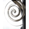 ORECCHINI IN OTTONE ARGENTATO A SPIRALE